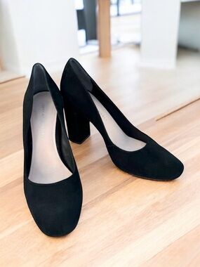 Loeffler Randall Sydnee Heels Black Suede Pumps